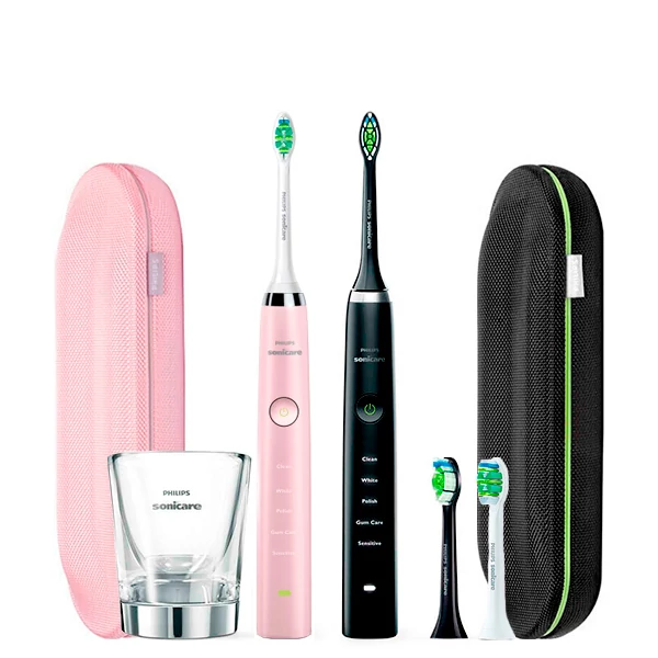 Зубна щітка Philips Sonicare HX9334/41 DiamondClean Pink-Black Light + 2 USB-футляра ЄС