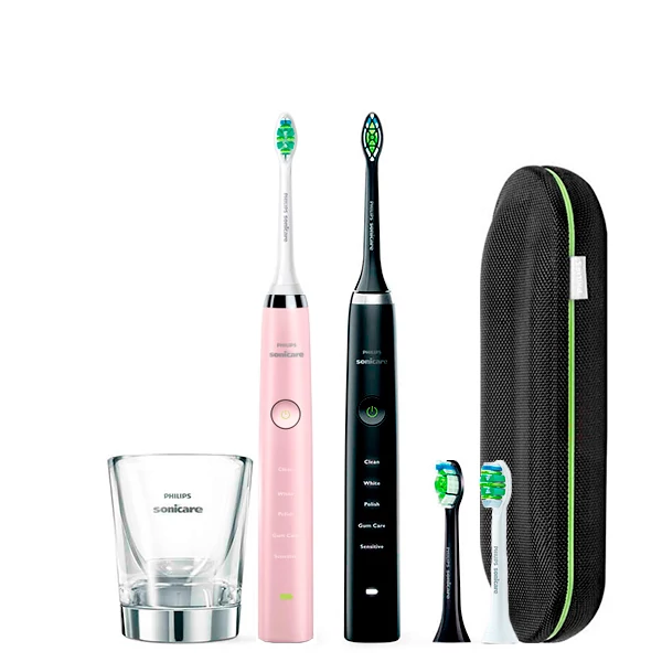 Зубна щітка Philips Sonicare HX9334/41 DiamondClean Pink-Black Light + USB-футляр ЄС