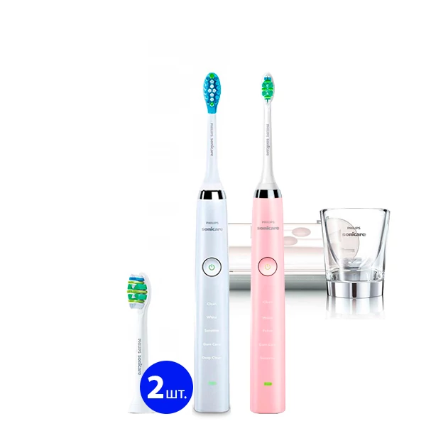 Зубна щітка Philips Sonicare HX9339/89 Diamond Clean White+Pink (4 нас) ЄС
