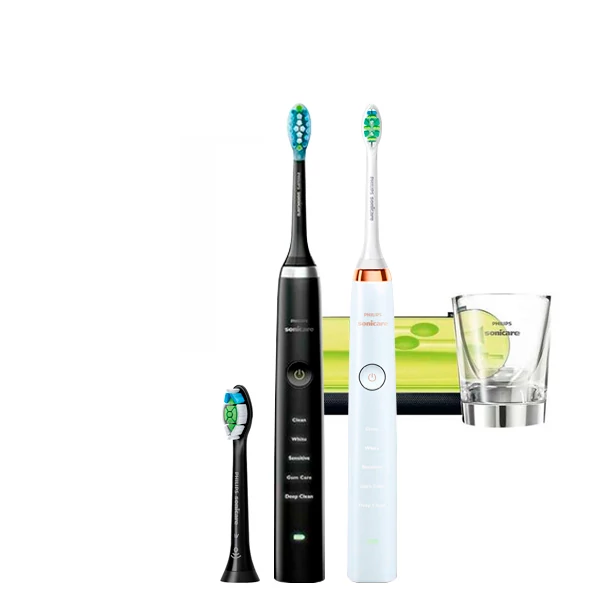 Зубна щітка Philips Sonicare HX9359/89 Diamond Clean Black + Gold Rose (3 нас.)