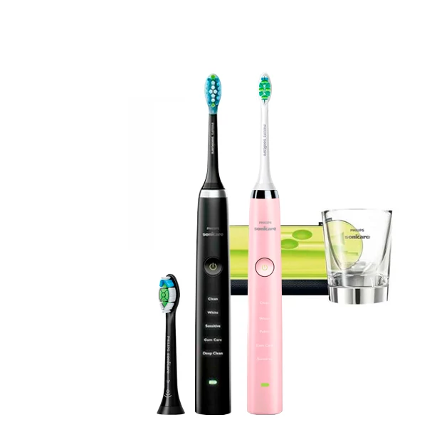 Зубна щітка Philips Sonicare HX9359/89 Diamond Clean Black + Pink (3 нас.) ЄС