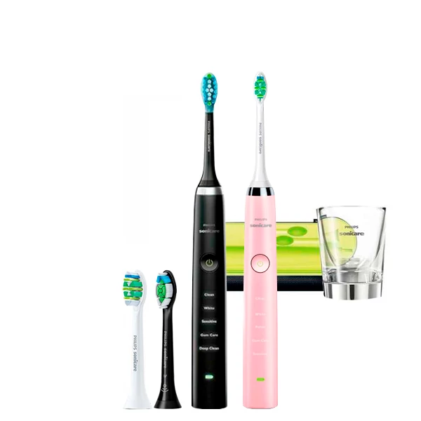 Зубна щітка Philips Sonicare HX9359/89 Diamond Clean Black + Pink (4 нас.) ЄС
