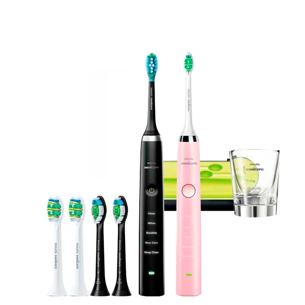 Зубна щітка Philips Sonicare HX9359/89 Diamond Clean Black + Pink (6 нас.) ЄС