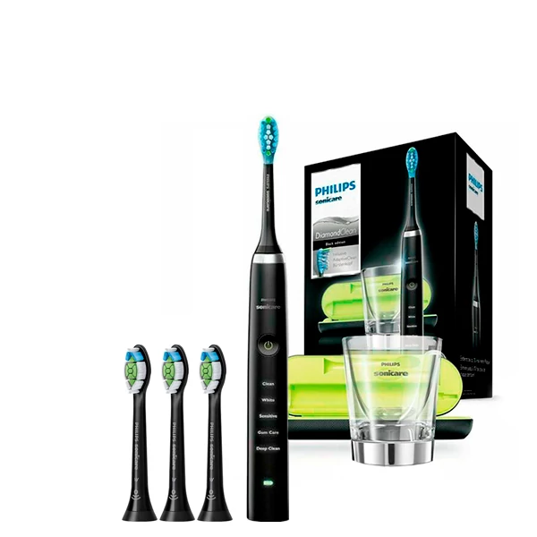 Зубна щітка Philips Sonicare HX9359/89 Diamond Clean Black Edition (4 нас.) ЄС