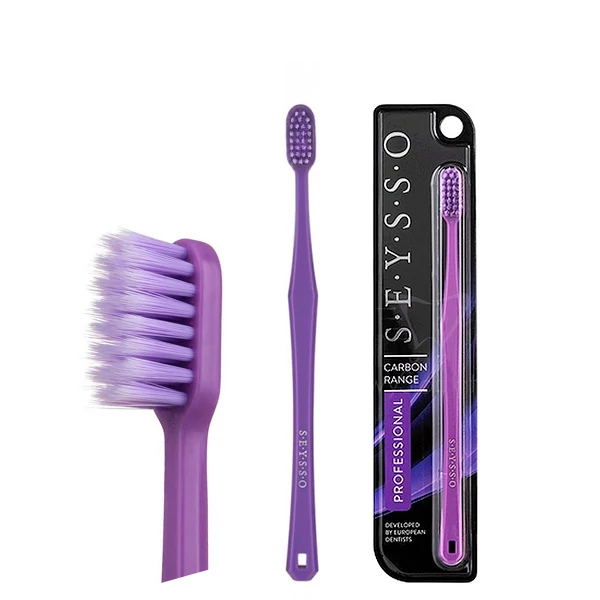 SEYSSO Professional Soft Carbon Range (фіолетова) мануальна зубна щітка