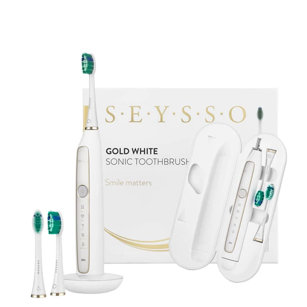 Звукова зубна щітка Seysso Gold White ЄС