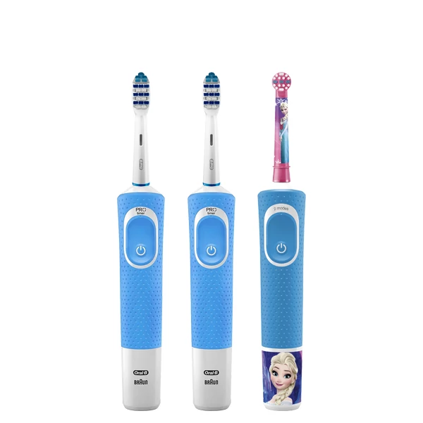 Зубні щітки Vitality D100 Blue + D100 Kids Girl 3 в 1 ЄС