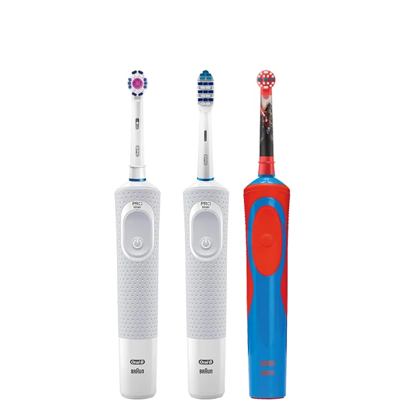 Зубні щітки Vitality D100 White + D12 Kids Boy 3 в 1