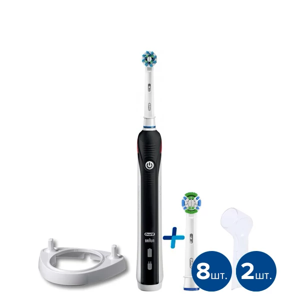 Електрична зубна щітка Oral-B D16 PRO Black 9 нас. з підставкою ЄС