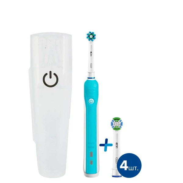 Електрична зубна щітка Oral-B D16 PRO Blue 5 нас. з футляром ЄС