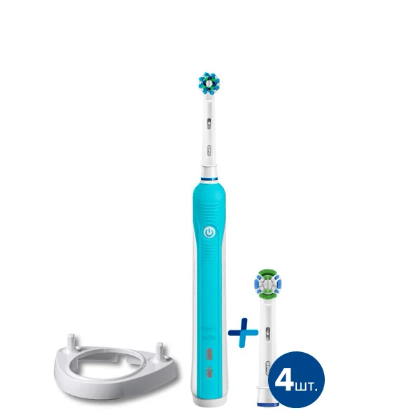Електрична зубна щітка Oral-B D16 PRO Blue 5 нас. з підставкою ЄС