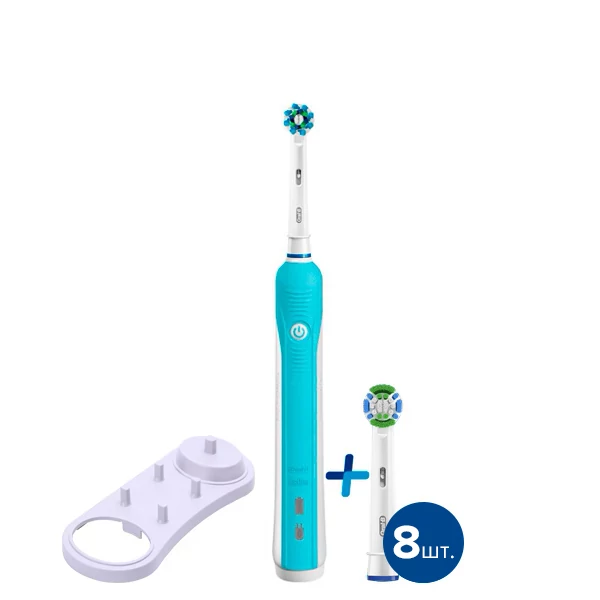 Електрична зубна щітка Oral-B D16 PRO Blue 9 нас. з підставкою
