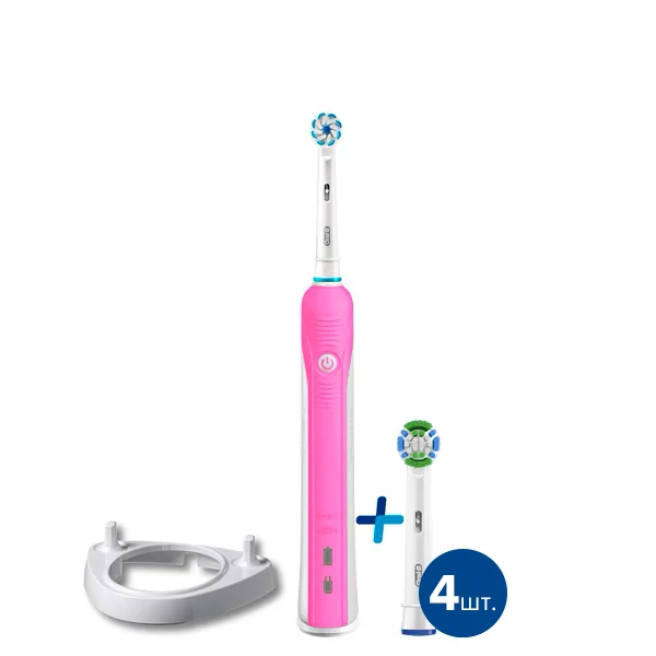 Електрична зубна щітка Oral-B D16 PRO Pink 5 нас. з підставкою ЄС