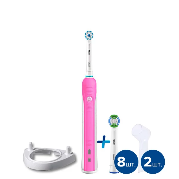Електрична зубна щітка Oral-B D16 PRO Pink 9 нас. з підставкою ЄС