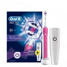 Зубна щітка Oral-B D16 Pro 750 3DWhite Pink + футляр ЄС