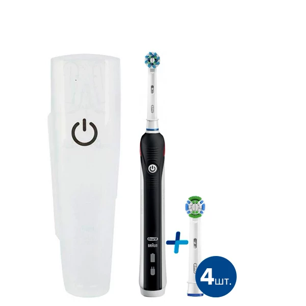 Зубна щітка Oral-B D16 PRO 750-790 Cross Action Black 5 нас. з футляром ЄС