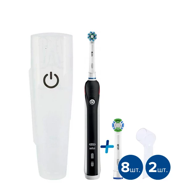 Зубна щітка Oral-B D16 PRO 750-790 Cross Action Black 9 нас. з футляром ЄС
