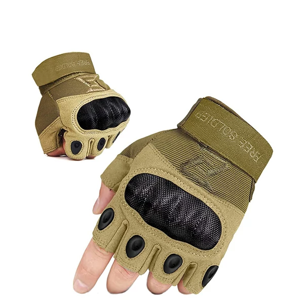 Тактичні рукавиці Free Soldier Beige відкриті (L)