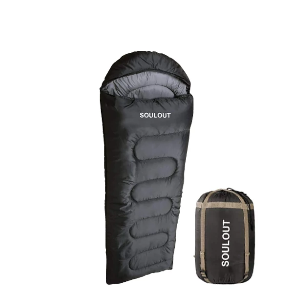 Спальний мішок SOULOUT B07R4F71RZ (0 °C до 20 °C) Black Кокон ЄС