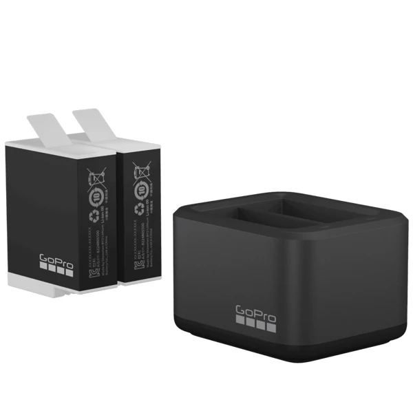 Зарядний пристрій GoPro Dual Battery Charger ADDBD-211 + Набір акумуляторів Enduro для екшн-камер HERO11/10/9 (2 шт.) ЄС