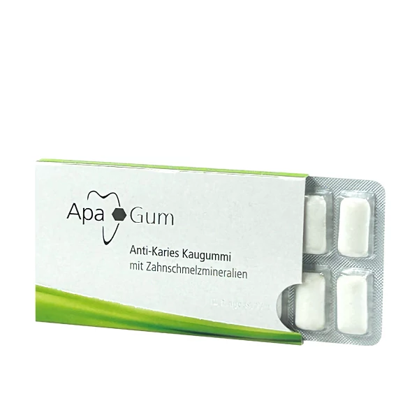 Жувальна гумка ApaCare ApaGum з ксилітом та мінералами для укріплення емалі (12 шт.)