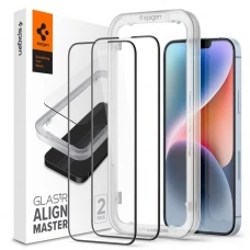 Загартоване скло SPIGEN Apple iPhone 13 / 13 Pro / 14 / 16E Alm Glass Fc 2-Pack Black