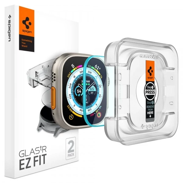 Загартоване скло Spigen Glas.tr EZ FIT 2-pack Apple Watch Ultra (49 мм) Clear