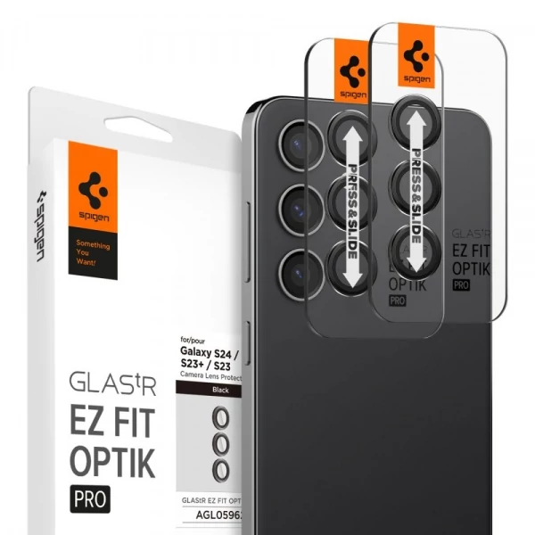 Захисна плівка для камери Spigen Optik.tr EZ FIT Camera Protector 2-pack Galaxy S24 / S23 / S23 Plus Black