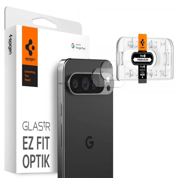 Захисна плівка для камери SPIGEN OPTIK.TR EZ FIT CAMERA PROTECTOR 2-PACK GOOGLE PIXEL 9 PRO XL CRYSTAL CLEAR