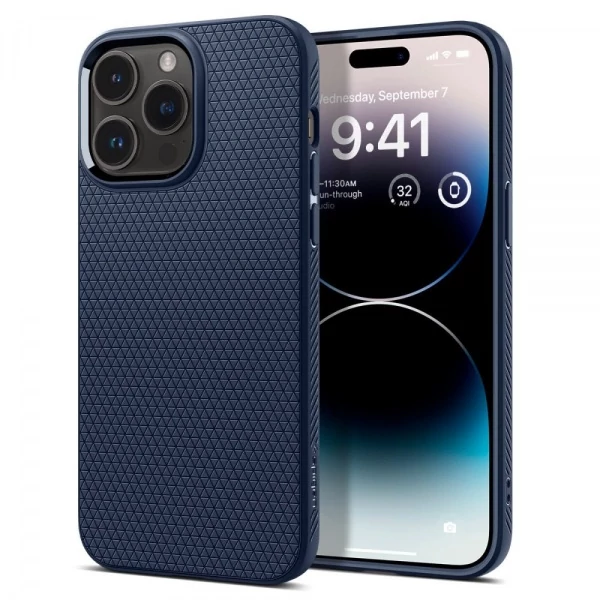 Чохол Spigen Liquid Air iPhone 14 Pro Max Navy Blue