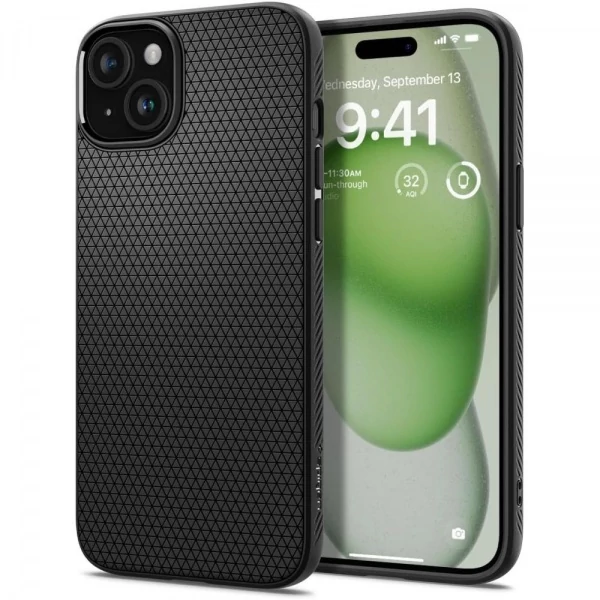 Чохол Spigen Liquid Air iPhone 15 Plus Matte Black Case