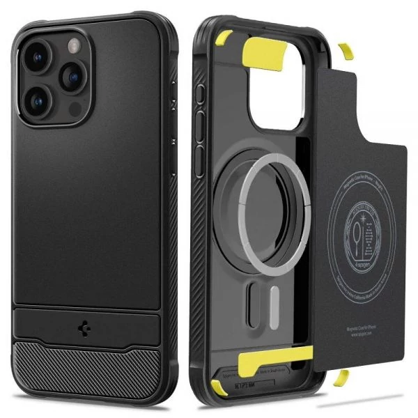 Чохол Spigen Rugged Armor Mag Magsafe IPhone 15 Pro Matte Black Черный Case