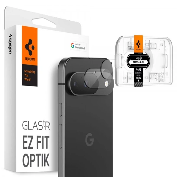 Захисна плівка для камери SPIGEN OPTIK.TR EZ FIT CAMERA PROTECTOR 2-PACK GOOGLE PIXEL 9 CRYSTAL CLEAR