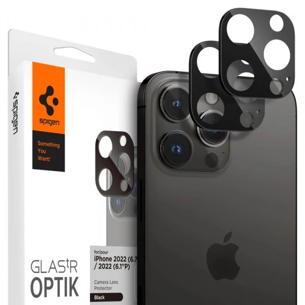 Захисна плівка для камери Spigen Optik.tr Camera Protector 2-pack IPhone 14 Pro / 14 Pro Max Black