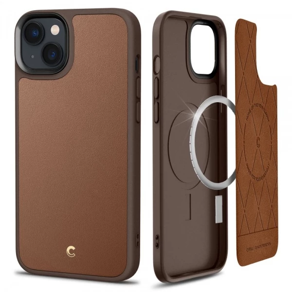 Чохол Spigen iPhone 14 Plus Cyrill Kajuk Mag Magsafe Saddle Brown