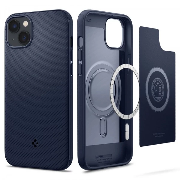 Чохол Spigen Mag Armor iPhone 14 Navy Blue