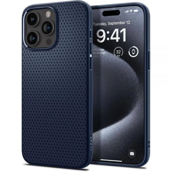 Чохол Spigen Liquid Air IPhone 15 Pro Navy Blue Case