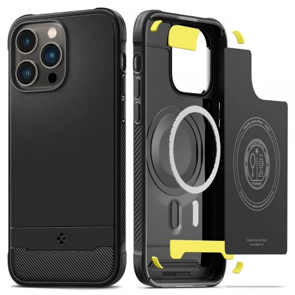 Чохол Spigen Rugged Armor Mag Magsafe iPhone 14 Pro Matte Black Чорний Case