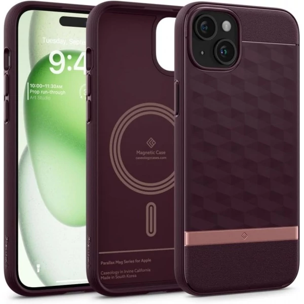 Чохол Caseology Parallax Mag Magsafe iPhone 15 Burgundy Case