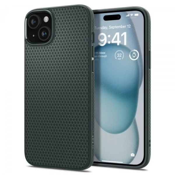 Чохол Spigen Liquid Air iPhone 15 Abyss Green Case