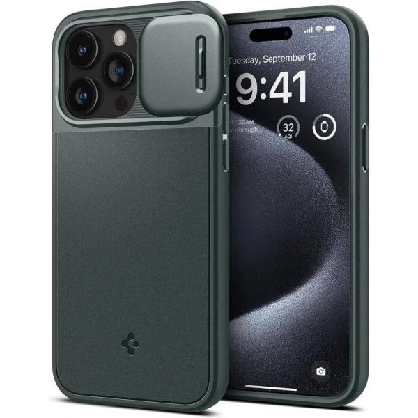 Чохол Spigen Optik Armor Mag Magsafe IPhone 15 Pro Abyss Green Case