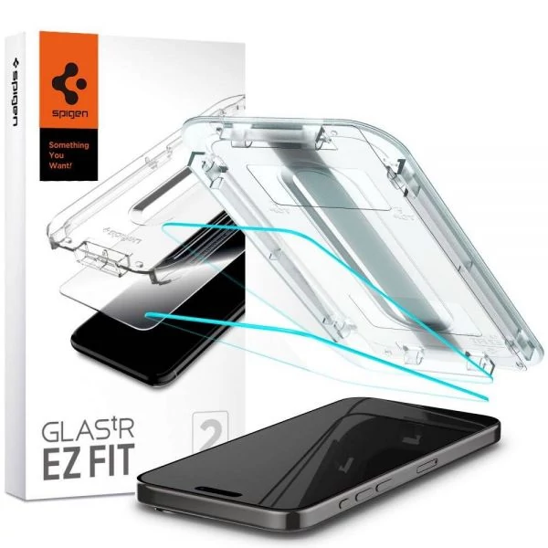 Закаленное стекло Spigen Glas.tr EZ FIT 2-pack IPhone 15 Pro Max Clear