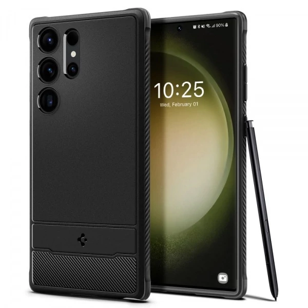 Чохол Spigen Rugged Armor Galaxy S23 Ultra Matte Black Чорний Case