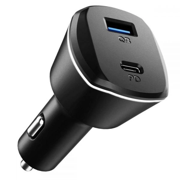 Зарядний пристрій SPIGEN PC1800 POWERARC 2-PORT CAR CHARGER PD30W/QC.3.0 BLACK