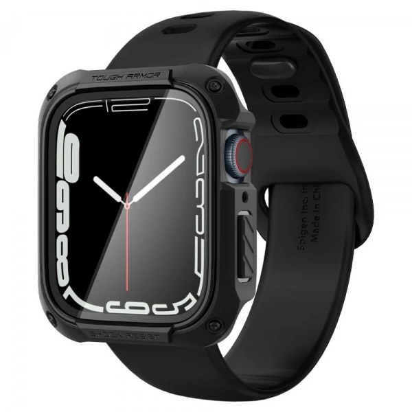 Чохол Spigen Tough Armor Apple Watch 6 7 8 9 45 мм Чорний