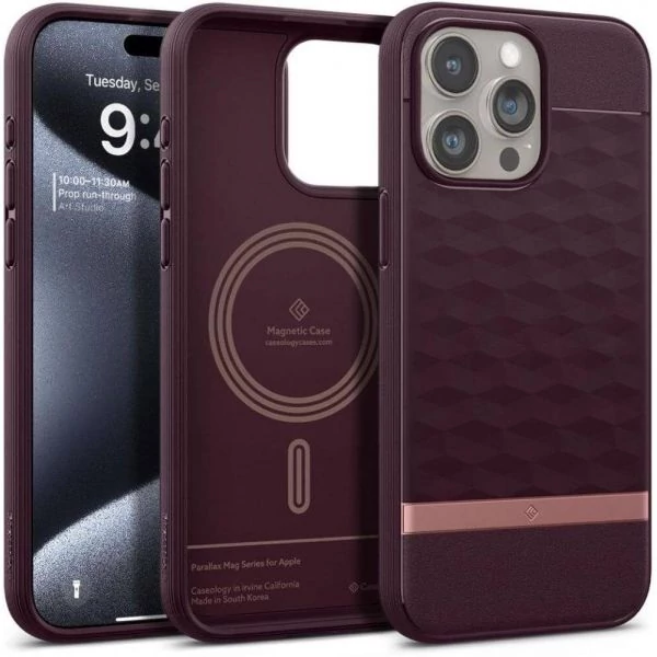 Чохол Caseology Parallax Mag Magsafe IPhone 15 Pro Burgundy Case