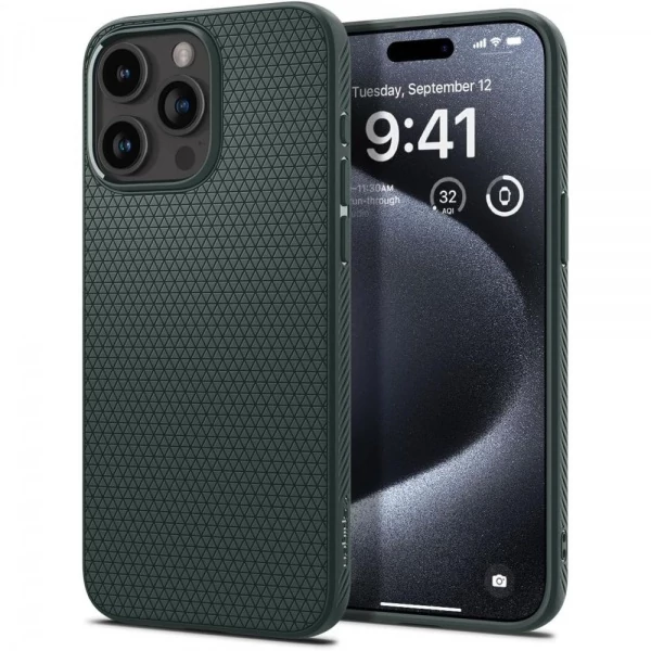 Чохол Spigen Liquid Air iPhone 15 Pro Abyss Green Case
