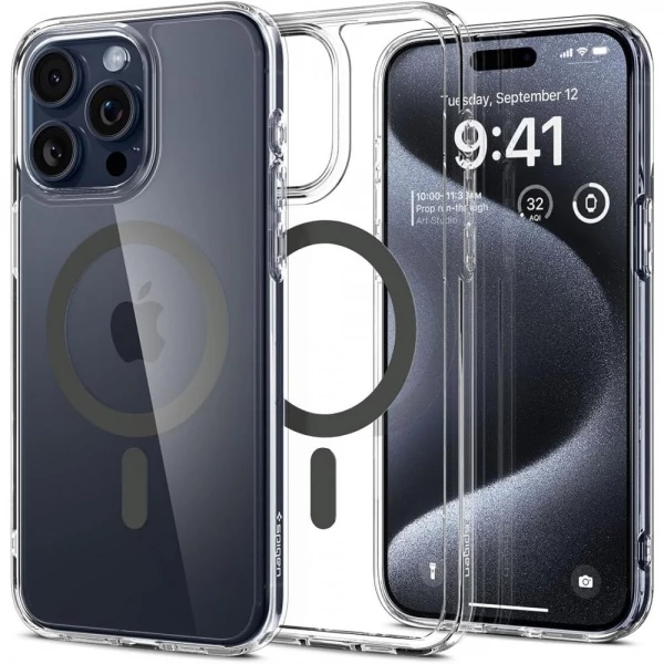 Чохол Spigen iPhone 15 Pro Ultra Hybrid Mag Magsafe Graphite Case