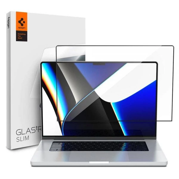 Spigen Glass Fc Macbook Pro 14 2021 Black Загартоване скло
