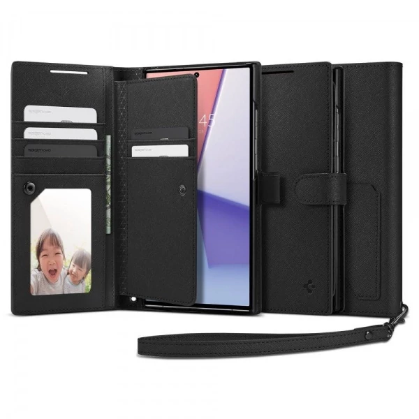 Чохол Spigen Wallet S Plus Galaxy S23 Ultra Black Case